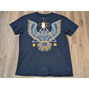 Robin's‎ Jean Tribal Owl Graphic T-Shirt Designer Tee Top Men's Size L